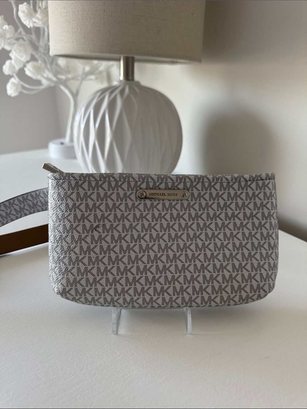 Michael Kors Gray Signature Belt Bag - Picture 3 of 6